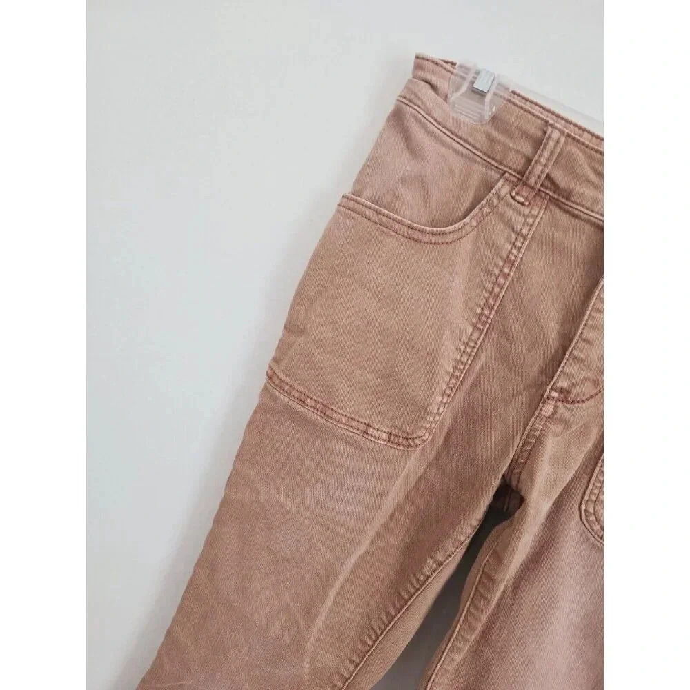 Pilcro Anthropologie Bronze Boho Low Rise Icon Faded Flared Y2K Cotton Jeans 28 - Picture 5 of 14